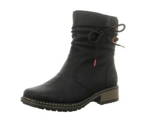 Rieker Schlupf/Reißverschlussstiefelette Warmfutter für Damen, schwarz, Größe 36 EU