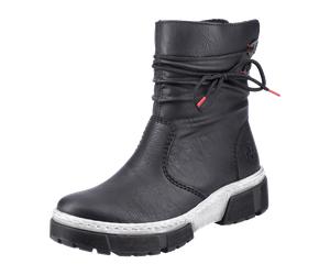 Rieker Schlupf/Reißverschlussstiefelette Warmfutter für Damen, schwarz, Größe 38 EU