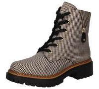 Rieker 72617-00 Damen Schnürboot Synthetik schwarz/Leo schwarz/Leo