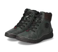 Winterboots RIEKER, Damen, Gr. 36, grün, braun, Lederimitat, Textil, Schuhe, Schnürboots, Stiefelette mit Innenreißverschluss (13707769-36) grün, braun