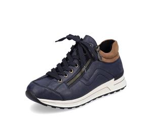 Rieker - Schnürstiefel: Gurgaon/Microstretch - Blau 40