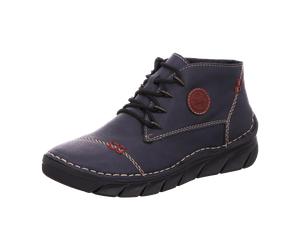 Rieker Schnürstiefelette Warmfutter für Damen, blau, Größe 38 EU