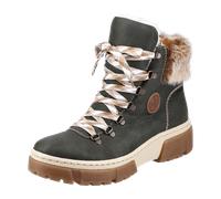 Rieker Schnürstiefelette Warmfutter für Damen, grün, Größe 41 EU