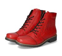 Rieker Schnürstiefeletten - Gr. 36 - Rot - Kunstleder