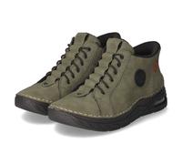 Slip-On Sneaker RIEKER "Ready2GO", Damen, Gr. 39, grün (khaki), Nubuklederimitat, sportlich, Schuhe, High Top Sneaker, Boots, Stiefelette mit verstärkter Fersenkappe (96992115-39) khaki