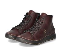 Rieker Schnürstiefeletten Rot - Gr. 41 - Textil