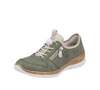 Rieker Damen Slip-On Sneaker N42G0, Frauen Halbschuhe | Stylische Rieker Damen Slipper - leichter Komfort, MemoSoft-Sohle, flexible Passform und frische Akzente für jeden Tag!