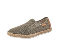Rieker Espadrille 85323318 Herren Textil mit luftdurchlässiger Perforation Grün (Khaki) Größe 42