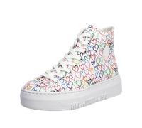 Rieker -Damen-Sneaker Herzchen-Muster Weiß-Mehrfarbig multicolor39