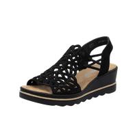 Rieker Damen 67465 Keilsandaletten, Schwarz, 36 EU