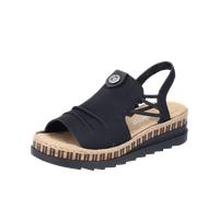 Rieker Damen Pantoletten V7972, Frauen Slipper,Slip-ons,Backless Slipper,Mules,Gartenschuhe,Sommerschuhe,sommerclogs,schwarz (00),38 EU / 5 UK