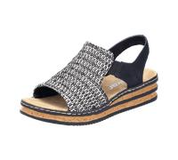 Rieker Damen Sandalen 62971-00 Schwarz Größe 37