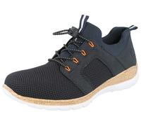 RIEKER Scuba Damen Schlupf Sneaker Halbschuhe Slipper blau pazifik Mesh Textil