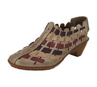 Rieker Sina 46778-62, Damen, Pumps, Beige (whitekiesel/rubin/duene/pflaume 62), EU 38