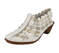 Rieker Sina 46778-81, Damen Hochfrontpumps, Weiss/Platin/Altsilber/Platin, Gr. 38 EU (5 UK)