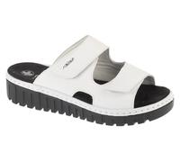 Rieker Slides Shoes V1392-80, Women slides, White, 37 EU