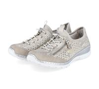 Rieker Slip-On-Sneaker - Gr. 36 - Beige - Textil & Synthetik