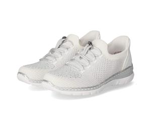 Rieker Slip-On-Sneaker - Gr. 36 - Weiß - Textil & Synthetik