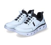 Rieker Damen Low-Top Sneaker M6062, Frauen Halbschuhe,Freizeitschuhe,Laufschuhe,straßenschuhe,Strassenschuhe,Weiss Kombi (80),37 EU / 4 UK