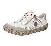 Rieker Damen Schnürschuh grau / rot / weiß, Größe 39 grau / rot / weiß