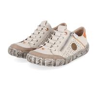 Rieker Slipper - Gr. 37 - Beige - Leder und Synthetik