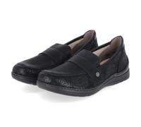 Rieker Slipper - Gr. 39 - Schwarz - Textil & Synthetik
