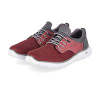 Rieker Slipper - Gr. 44 - Rot - Textil & Synthetik
