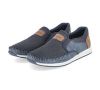 Rieker Slipper - Gr. 47 - Blau - Textil & Synthetik