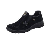 Rieker Damen Slipper Veloursleder schwarz 40