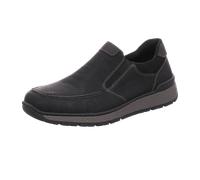 Slipper RIEKER, Herren, Gr. 44, schwarz, Lederimitat, Schuhe Slipper, mit herausnehmbarer Einlage (34931734-44) schwarz