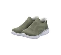 Slip-On Sneaker RIEKER SPORT "Ready2GO", Damen, Gr. 37, grün (schilfgrün), Textil, Lederimitat, unifarben, sportlich, Schuhe, Slipper, Halbschuh, Freizeitschuh mit MemoSoft-Innensohle (81548836-37) sc