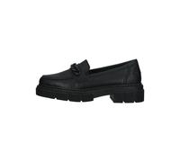 Loafer RIEKER Gr. 39, schwarz Damen Schuhe Slip ons mit angesagter Zierkette (23193960-39)