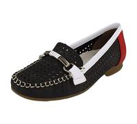 Rieker Slipper & Mokassins für Damen 40065-14 blau Kombi / 14 Gr. 42