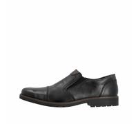 Slipper RIEKER, Herren, Gr. 44, schwarz, Glattleder, festlich, Schuhe Slipper, Schlupfschuh, Business-Slipper, Halbschuh, Anzugschuh (49944704-44) schwarz