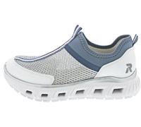 Rieker M6077 10 Damen Slip On Sneaker Blau Weiss Blau 40