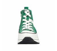 Sneaker RIEKER Gr. 41, grün (grün, weiß) Damen Schuhe Plateaustiefeletten Plateau, High Top-Sneaker, Schnürschuh in veganer Verarbeitung (92427926-41) grün, weiß