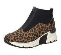 Rieker N6352-90 Schlupfstiefel Textil & Synthetik Damen in braun-Kombi - Gr. 41