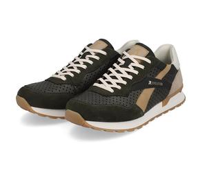Rieker Sneaker Evolution (Glattleder) U0302-24 dunkelgrün/beige Herren, Größe Euro (US) 42 (9)