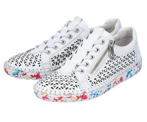 Rieker Sneaker (Glattleder) M2357 weiss/bunt Damen, Größe Euro (US) 38 (7)