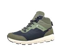 Rieker Sneaker im Rando-Stil, Schwarz und Khaki, mit Laufsohle, Halbkeilsohle, Schnürung und seitlichem Reißverschluss