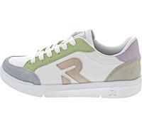 Rieker Damen Sneaker aus Leder im mehrfarbigen Design mit Loser Einlage 41909, Größe:37 EU, Farbe:Weiß