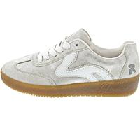 Plateausneaker R-RIEKER, Damen, Gr. 37, bunt (silberfarben, weiß), Lederimitat, sportlich, Schuhe, Freizeitschuh, Halbschuh, Schnürschuh in veganer Verarbeitung (81964846-37) silberfarben, weiß