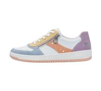Rieker Sneaker M5520-91 (Kunstleder, mit seitlichen Reissverschluss) weiss/bunt Damen, Größe Euro (US) 41 (9,5)