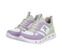 Slip-On Sneaker RIEKER, Damen, Gr. 40, lila, mint, Textil, Schuhe, Slipper, Freizeitsneaker, Halbschuh mit MemoSoft- Innensohle (27784925-40) lila, mint