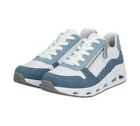 Rieker Sneaker N5204 (Kunstleder, mit seitlichen Reissverschluss) blau/weiss Damen, Größe Euro (US) 38 (7)