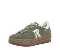 Rieker Sneaker - Olive/Creme Glattleder Weite Normal, Schuhgröße 42