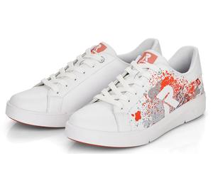Rieker Sneaker R-Evolution (Glattleder) 41901-80 weiss/orange Damen, Größe Euro (US) 37 (6)
