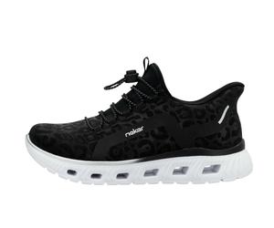 Rieker Sneaker Slipper (Kunstleder) M6066-01 schwarz Damen, Größe Euro (US) 38 (7)