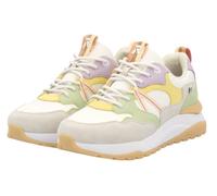 Keilsneaker RIEKER SPORT "Bel Air", Damen, Gr. 39, sanftes weiß, mint kombiniert, Textil, Lederimitat, sportlich, Schuhe Sneaker, Freizeitschuh, Halbschuh, Schnürschuh mit herausnehmbarem Fußbett (316