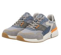 Sneaker RIEKER SPORT, Herren, Gr. 44, grau, jeansblau kombiniert, Veloursleder, Lederimitat, Textil, sportlich, Schuhe, aus der neuen Christoph Kramer Kollektion, mit atmungsaktivem Futter (32198237-4